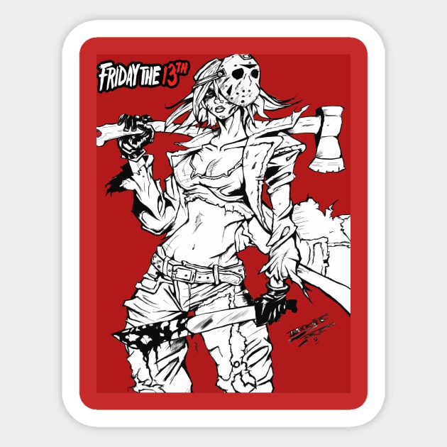 Friday the 13th Sticker by Art Of Lunatik